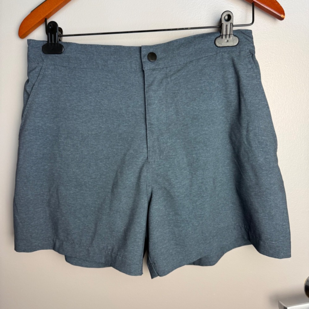 Abercrombie & Fitch Stretch Shorts - Slate Blue - Athletic Gym‎ Casual Medium